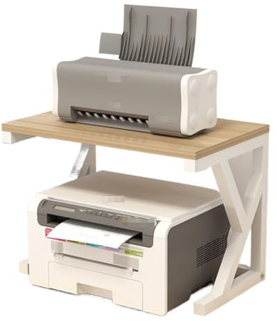 MEIZHITU Regal für Drucker, 2-stufiger Druckerständer, Desktop-Druckertisch, Druckerregal, Aufbewahrung Für Büro, Heimkopierer Beistelltisch Regal für Drucker