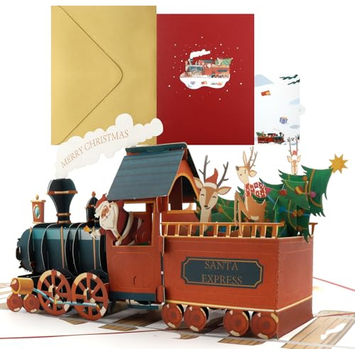 Tarjetas de Navidad 3D Pop-Up,Tarjetas de Navidad con Sobres,Tarjeta Exquisita para Navidad,Tarjetas Navidad para Felicitaciones,Deseos Navideñas
