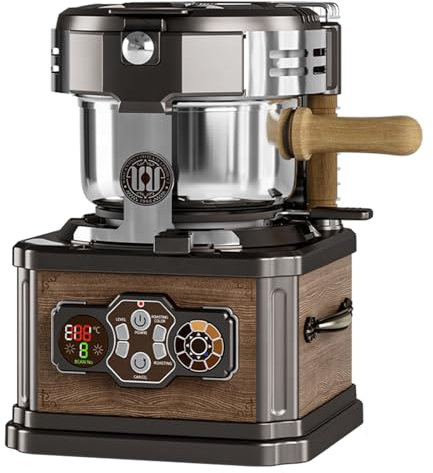 FHRKA Coffee Bean Roaster, Transparent Thickened Glass, Auto & DIY Mode, 8 Heating Settings,Cafe/home Coffee Bean Roaster