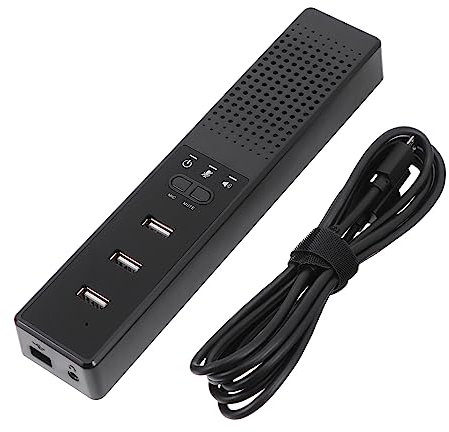 CAXUSD 1Pièce Microphone De Table pour Bureau Mini Haut Parleur PC avec Ports pour Discussions Et Chats Ligne