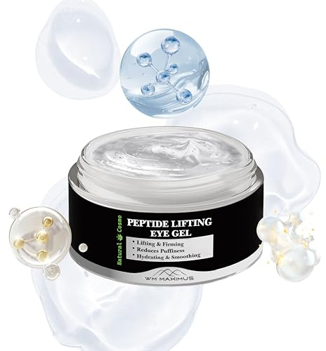 Peptidlyftande ögongel – naturlig kosmo (30 g) med niacinamid, retinol, hyaluronsyra och kollagen – stramar, stramar, lyfter huden, minskar svullnad, jämnar ut rynkor