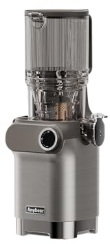 Anybear Cold Press Juicer, 200W Masticating Slow Juicer 4.3 Large Feed Chute Fit Whole Fruits Vegetables | Upgraded Auger | Tritan Materials | BPA Free | Juice Recipes (Silver)
