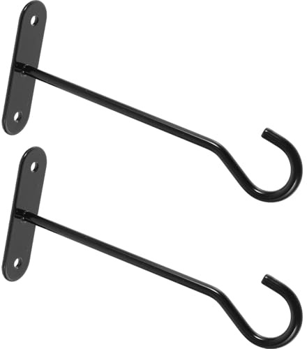 TOBBOMEY Colgador De Pared Para Plantas Metálico 6 Pulgadas, 2 Piezas, Soporte Rústico Para Cestas Colgantes Interiores y Exteriores, Gancho Resistente Para Macetas y Jardín