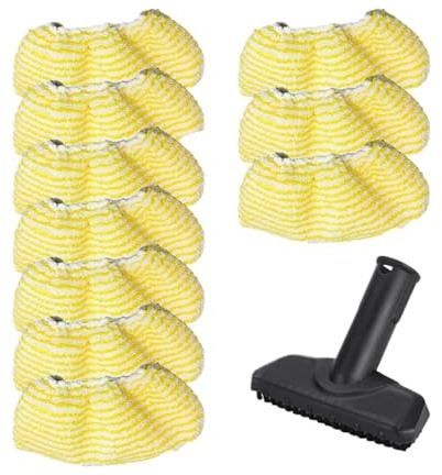 Compatibile con il panno giallo for aspirapolvere portatile Karcher Easyfix Steam Mop Cover Pad.(Set1)
