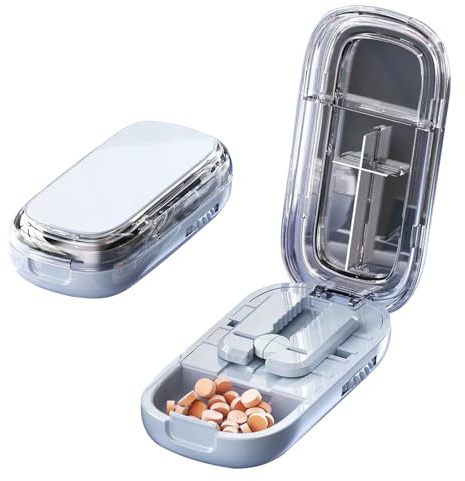 Lergas Verstellbarer Pillenschneider Tablettenteiler Zum Halbieren Und Vierteln Von Tabletten Für Erwachsene Senioren Kinder Unterwegs (C)