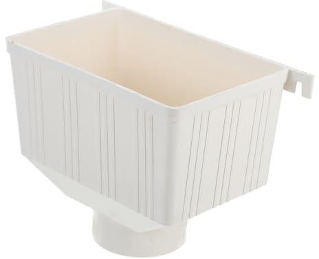 Alipis Deviatore per Grondaia PVC Quadrato 75X50 MM per Raccolta Acqua Piovana e Scarico Pluviale, Accessorio per Drenaggio Tetti Ville e Protezione Fondamenta Casa