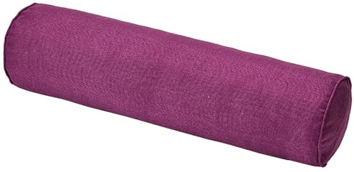 SLPMIMOGLV Nackenrolle mit Bezug Rollenkissen lang 15x40/15x60/20x80/20x100cm Weichem Zylindrisches Nackenkissen Multifunktional Stützkissen,für Betten und Sofas Yoga(Purple,20x140cm)