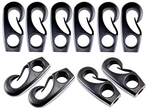 Perfeclan 10er Pack Haken für 8mm Expanderseil Seil Karabiner Haken