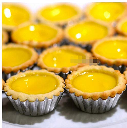 Case Cover 20 Pc-Kuchen-Kuchen-Form, Egg Tart Mold, Puddingform, Aluminium Egg Tart Mold Metall Nicht-Stock-flan Zinn-Kuchen-plätzchen-backen-Werkzeuge Kitchen Craft