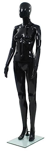 vidaXL Schaufensterpuppe Weiblich Schwarz 175 cm Mannequin Schaufensterfigur