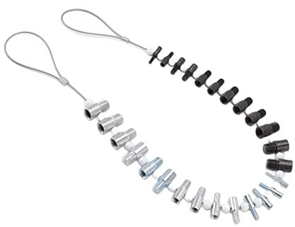 Gewindeprüfer für Schrauben und Muttern - 26-teiliges Außengewinde-Identifikations-Set mit 14 Zoll- und 12 metrischen Messgeräten für metrische und Zoll Gewinde