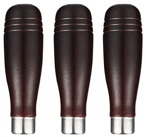 Angoily Mango De Lima De Madera Ergonomico 3 Piezas Para Herramientas Manuales Carpintería Y Metalurgia 3.5X4.3 Pulgadas Juego De Mangos Para Limas