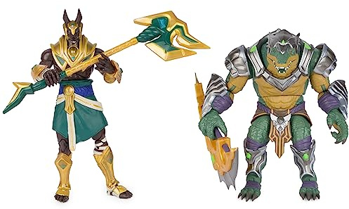 League of Legends, 2-Pack, Official Nasus and Renekton Collectible Figures, Over 7-Inches with 2 Accessories, The Champion Collection, Collector Grade, Ages 14 and Up