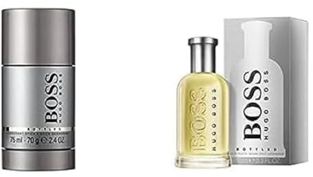 BOSS BOTTLED Eau de Toilette, orientalisch-holziger Herrenduft, 100ml & BOSS BOTTLED Deo-Stick, orientalisch-holziger Herrenduft mit Zimt und Moschusnoten für vielseitige Männer, 75ml (1er Pack)
