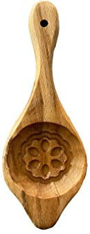 Traditional Wooden Cookie, Cake & Pastry Maamoul Mold Press New Design Middle Eastern Cookie Mold, Greased (Flower Design)