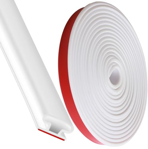 6 Metri Guarnizione Finestra,Paraspifferi Finestre,Guarnizioni Finestre,Guarnizione Per Finestre e Porta Autoadesiva,Gomma,Per Insonorizzazione Impermeabile,6mmx10mm,Bianco