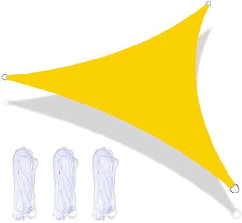 AZHANGYB 2x2x2m Vela Ombreggiante Triangolare, Vela Tenda Impermeabile con Protezione Raggi UV, Tende da Sole per Esterno Giardino Terrazza
