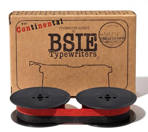 Kontinental skrivmaskin ruban - BSIE TYPEWRITERS (svart och röd)