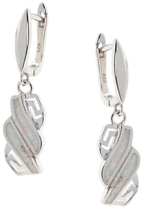 Ohrhänger aus 925 Silber mit weißem Opal