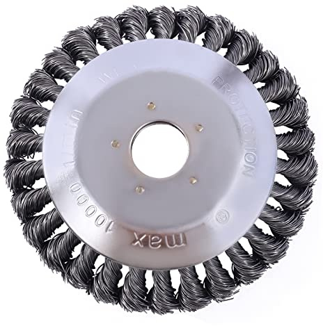 Ogräsborste, 15 cm professionell friklippare tråd trimmerblad, ståltråd borstskärare, trimmerhuvud trådborste friklippare, ogrässätare, för att ta bort ogräs, lera (15 cm)