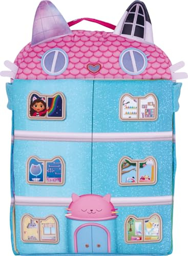 Schmidt Spiele 42804 Gabby's Dollhouse, dockhus med 3 figurer och lyft, 41 cm plyschfigur, flerfärgad