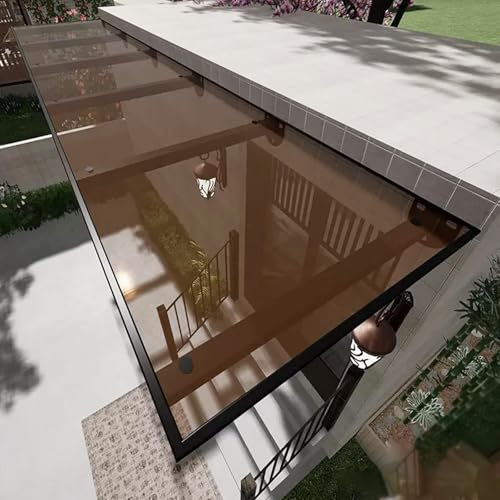 Terrassenüberdachung Markise mit UV-Schutz für Veranda Deck und Eingang Braun 80cm