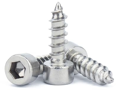 Stehbolzen, 10 Stück M5 M6 Länge 16–60 mm Innensechskant selbstschneidende Schraube Stahlschraube(25mm,M5-10Pcs)