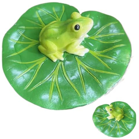 Decorazione Da Giardino Con Rana Galleggiante - Simulazione Di Paesaggio In Resina Carina | Ornamento Della Rana Dello Stagno | Figura Acquatica Meticolosamente Dettagliata Per Acquario, Piscina Per