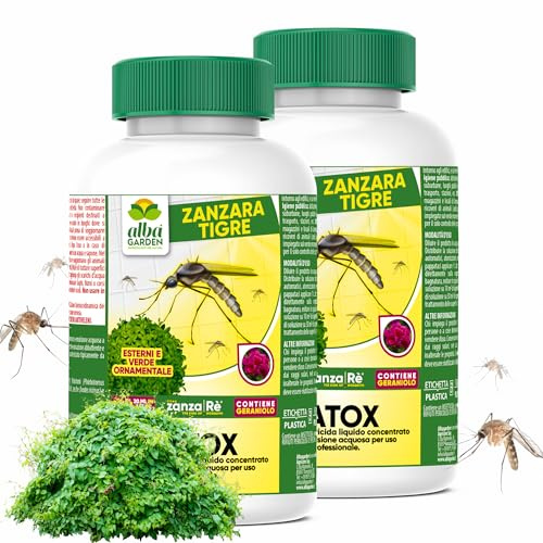 Albagarden - Zanzarè Insetticida Antizanzare Giardino Concentrato Per Esterno E Interno - Per Disinfestazione Contro Zanzare Cimici Mosche Insetti Volanti E Striscianti (2 x 250 ml)
