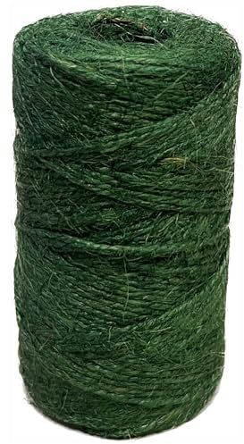 Tenax Corde de Jute Verte 50 m, Ficelle pour Jardinage, Corde de Jute pour Travaux Manuels, Bricolage, Décoration et Emballages Cadeaux, Vert