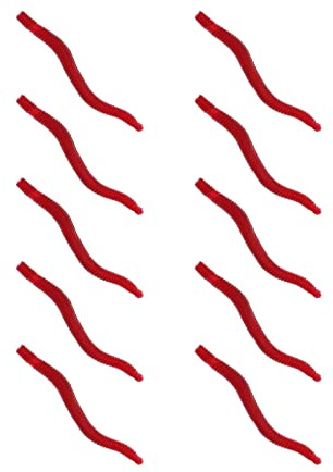 200 Stück Künstliche Wurm Fisch Duft Biomimetisch Angeln Köder Weiche Köder Simulation Köder Bloodworm Fake Redworm Süßwasser und Salzwasser