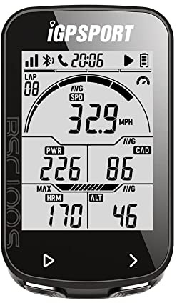 Ciclocomputador GPS iGPSPORT BSC100S con Pantalla de 2,6 Pulgadas, Ant+ Ciclismo Bicicleta Computadora inalámbrico Impermeable IPX7 Bike Velocímetro y odómetro