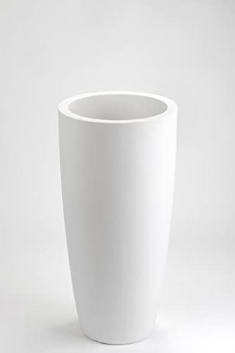 wonido Blumentopf/Pflanztopf, Höhe 90 cm, Ø 43 cm, weiß matt, 32 l Inhalt, aus Polypropylen