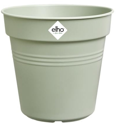 Elho Green Basics Growpot 27 - Growpot por Interior y Exterior cultívalo tú Mismo - Ø 27.0 x H 24.7 cm - Verde/Verde Piedra