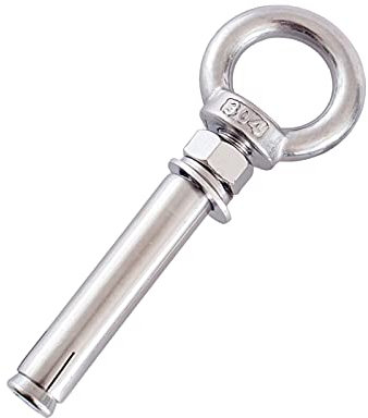 PHasz M20 Expansion Eyebolt Augenmutter Schraube Mit Ring 304 Edelstahl Anker Rohbolzen Für Betonwand,M20x180mm