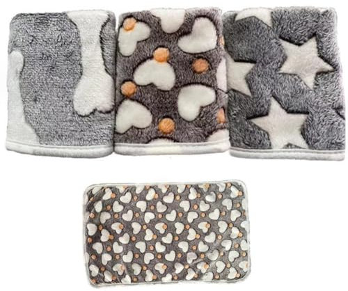 LATRAT 3 Pack Hundedecke Katzendecken Waschbar und Flauschig, Kuscheldecke Hund Flauschig Katzendecke, Sofaschoner für Hunde, Hundedecke Sofa (3 Muster)