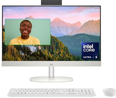 HP 24 inch All-in-One Desktop PC, FHD Display, Intel Core Ultra 5 125U, 8 GB RAM, 512 GB SSD, Intel Graphics, Windows 11 Home, 24-cr1070 (2024)