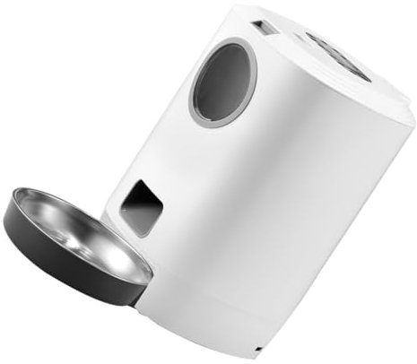 Happyyami 1pc Automatic Pet Feeder Capacity Recording Removable Bowl Window Design for Monitoring for Cats and Dogs