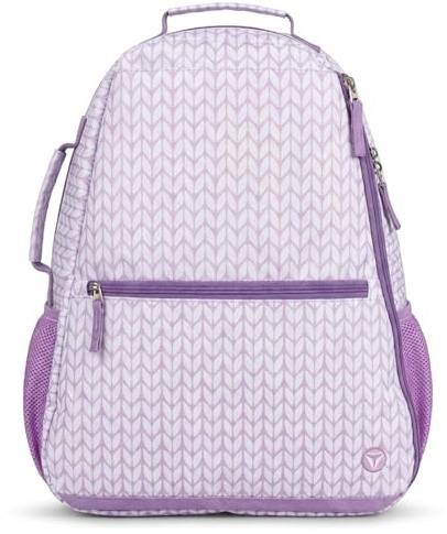 Thorza Tennis Backpack for Women (Purple) – Lightweight Tennis Racket Bag Includes Hook and Stores 2 Rackets, Balls, and Sports Gear – Backpack Only.