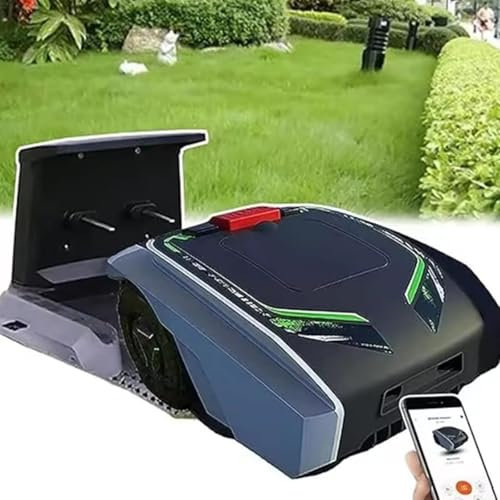 LSBHPPD Debrouissalleuses électrique,Tondeuse à Gazon Intelligente Entièrement Automatique,Tondeuses Robot,Robot De Pelouse,pour Jardin/Parc/Ferme/Herbe,Black