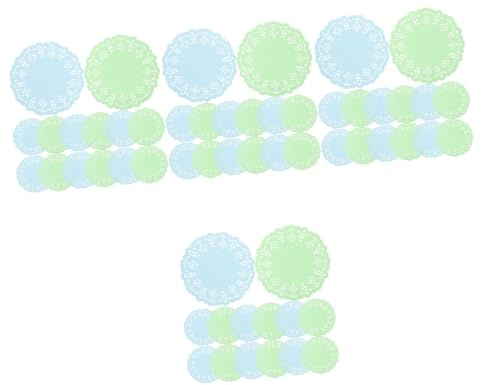 Amosfun 4 Pezzi 2 tovaglietta rotonda arredamento del tavolo da pranzo tovaglietta lavabile sottopiatti eleganti tovagliette rotonde decorazioni per stuoie in pizzo da tavola carta