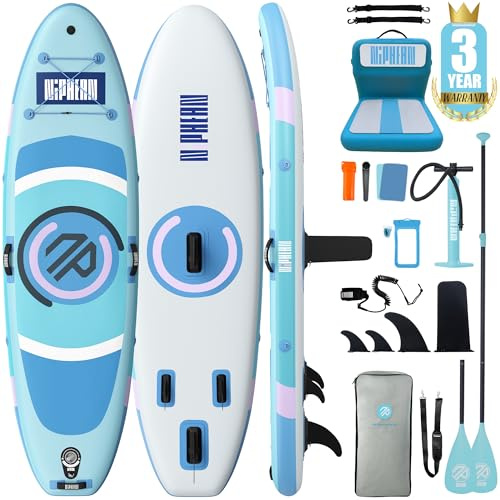 Niphean Stand up Paddling Board，305cm SUP mit Anfängergeeignet Balancierflügel und Strapazierfähigem Zubehör, Inflatable Paddle Boards for Adults, Multifunktionales Yoga Paddleboard