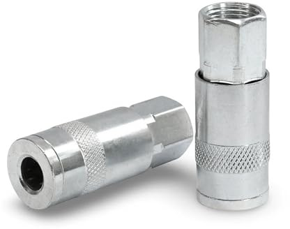 Dunnet Tools 1/4 Inch Quick Release Air Line Connector | Heavy Duty Female BSP Fitting for Air Compressor, Pneumatic Tools, Quick Connect Coupling, Airbrush & Tool Accessories (Pack of 2)