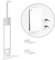 Upgraded Adjustable Console Holder Wall Mount for PS5: Black Gaming Stand for PlayStation 5/PS5 Slim/Pro Digital Disc Edition With 2 Controller Kits White