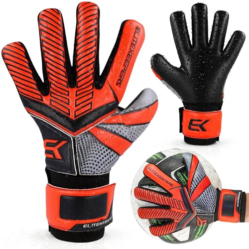 Elitekeepers Guantes de Portero EK Basic Fury Niño – Guantes Fútbol con Palma Látex 3+3mm, Protecciones Dedos, Transpirables y Cómodos – para Entrenamiento y Partido (4)