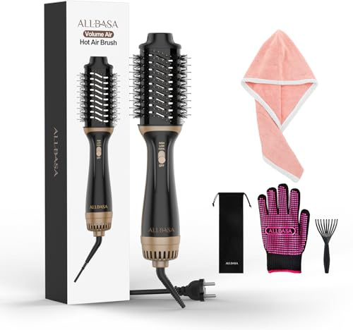 ALLBASA Brosse Soufflante One-Step Sèche-Cheveux Volumisant, Brosse Cheveux Brushing Professionnel,séchage rapide