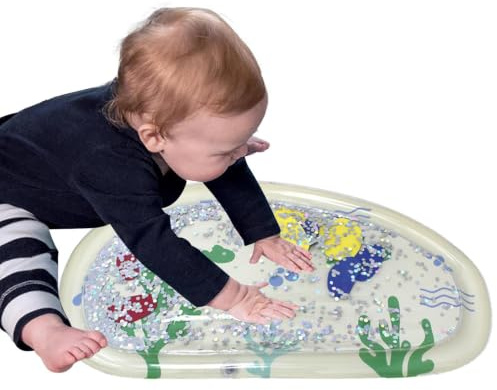 Tummy Time Vattenmatta Vattensensor Lekmatta Pojkleksaker | Utvecklingsaktivitet leksaker för golvsäng hem strand påsk spjälsäng dusch