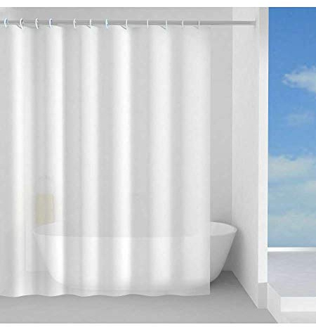 Gedy | Basic Cortina de Ducha de Peva, Acabado Blanco, Dimensiones 200 x 180 x 0,1 cm y Peso 0,365 kg
