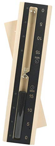 Tubayia 15 Minuten Holz Sanduhr Timer Zeitmesser für Badezimmer Spa Sauna Zubehör