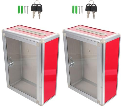 BESTonZON 2pezzi Cassette Con Serratura Per e Suggerimenti Per Uffici e Domestici